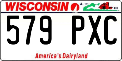 WI license plate 579PXC