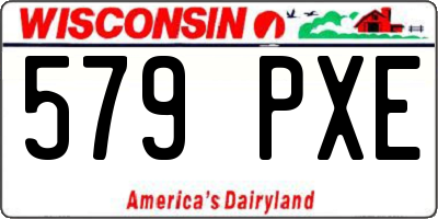 WI license plate 579PXE