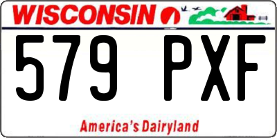WI license plate 579PXF