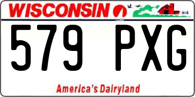 WI license plate 579PXG