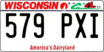 WI license plate 579PXI