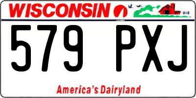 WI license plate 579PXJ