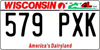 WI license plate 579PXK
