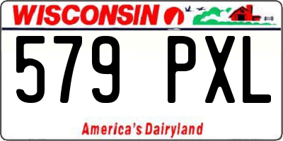 WI license plate 579PXL