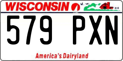 WI license plate 579PXN