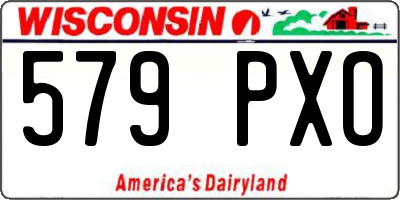WI license plate 579PXO
