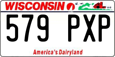 WI license plate 579PXP