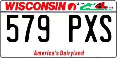 WI license plate 579PXS