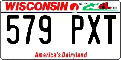 WI license plate 579PXT