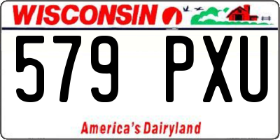 WI license plate 579PXU
