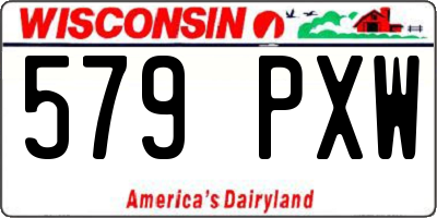 WI license plate 579PXW