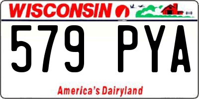 WI license plate 579PYA