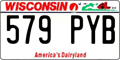 WI license plate 579PYB