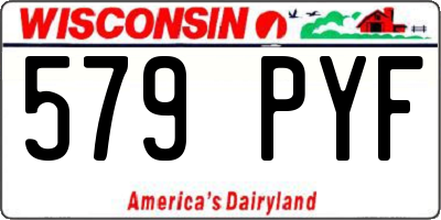 WI license plate 579PYF