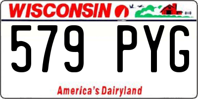 WI license plate 579PYG