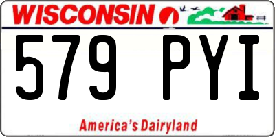 WI license plate 579PYI