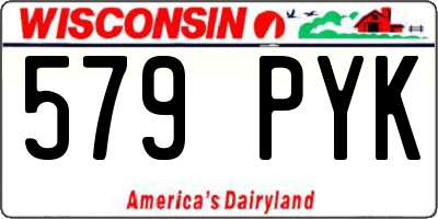 WI license plate 579PYK