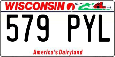 WI license plate 579PYL
