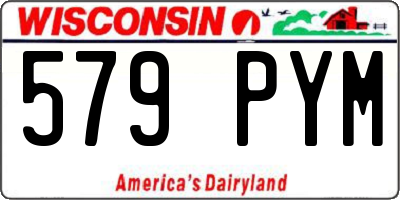 WI license plate 579PYM