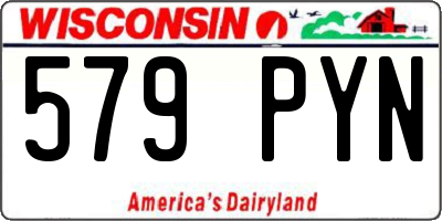 WI license plate 579PYN