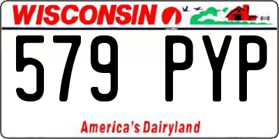 WI license plate 579PYP