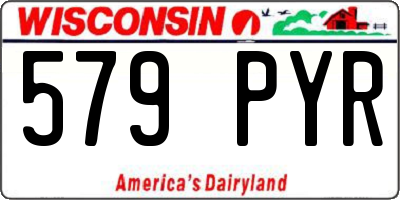 WI license plate 579PYR