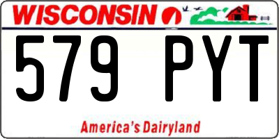 WI license plate 579PYT