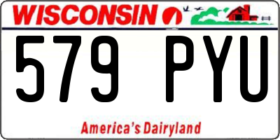 WI license plate 579PYU