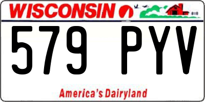 WI license plate 579PYV