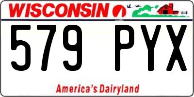 WI license plate 579PYX