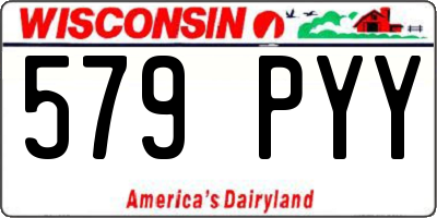 WI license plate 579PYY