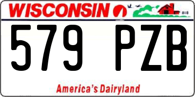 WI license plate 579PZB