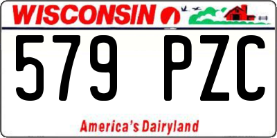 WI license plate 579PZC