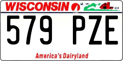 WI license plate 579PZE