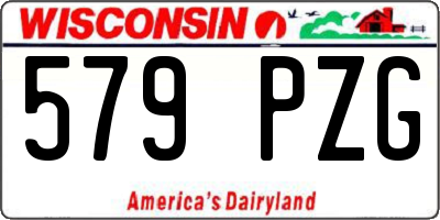 WI license plate 579PZG