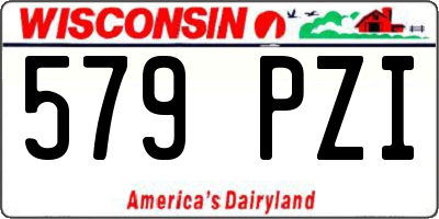 WI license plate 579PZI