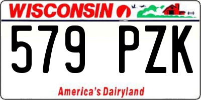 WI license plate 579PZK