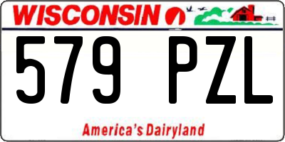 WI license plate 579PZL