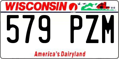 WI license plate 579PZM