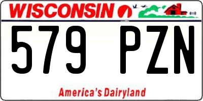 WI license plate 579PZN