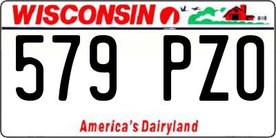WI license plate 579PZO