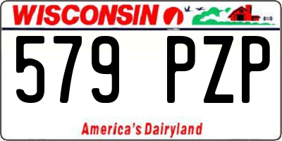 WI license plate 579PZP