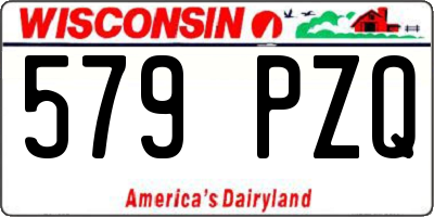 WI license plate 579PZQ