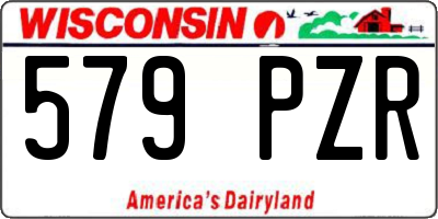 WI license plate 579PZR