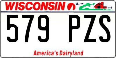 WI license plate 579PZS