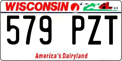 WI license plate 579PZT