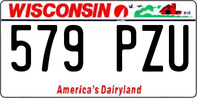 WI license plate 579PZU