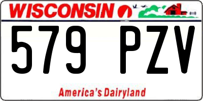 WI license plate 579PZV