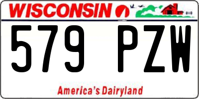 WI license plate 579PZW