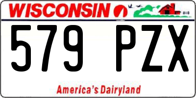 WI license plate 579PZX